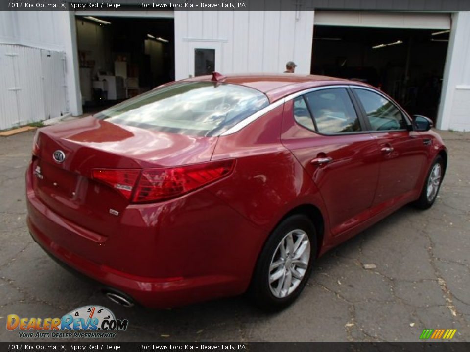 2012 Kia Optima LX Spicy Red / Beige Photo #8