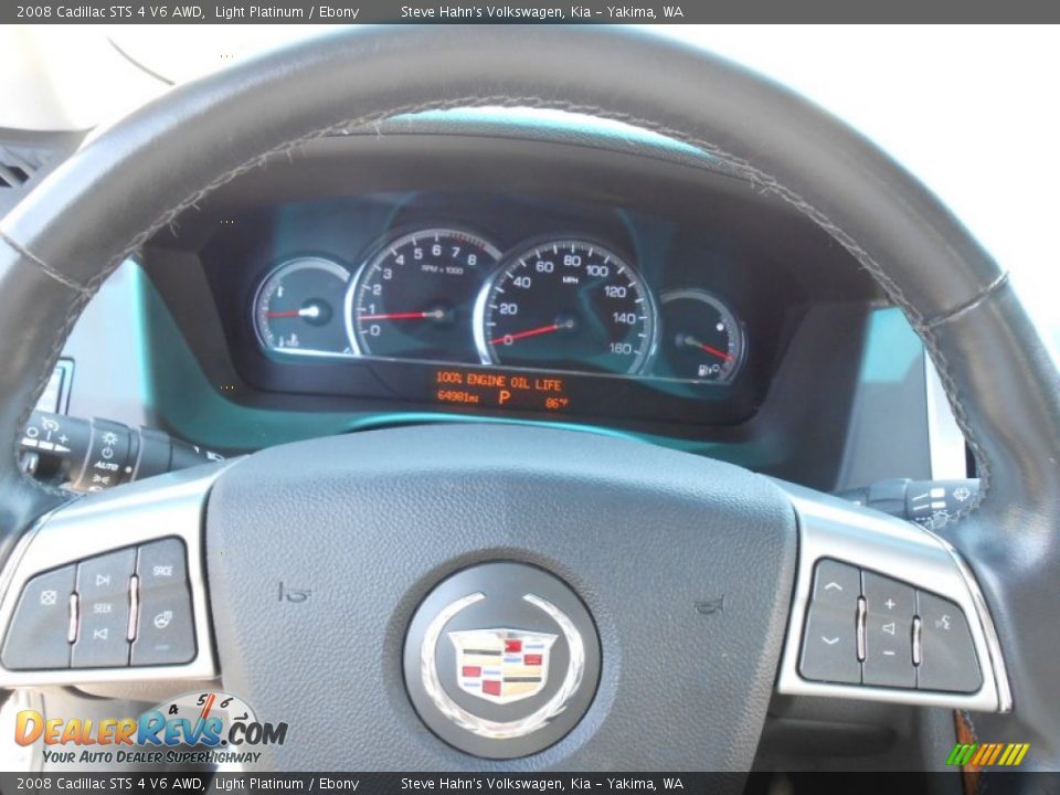 2008 Cadillac STS 4 V6 AWD Light Platinum / Ebony Photo #29