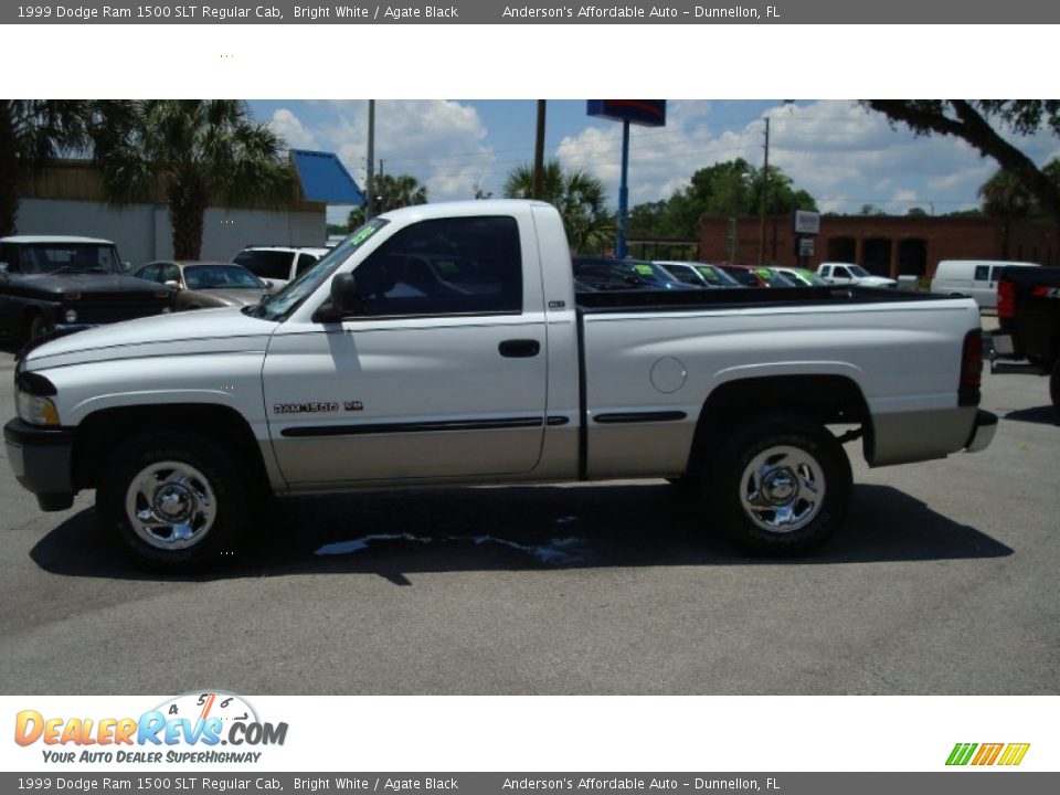1999 Dodge Ram 1500 SLT Regular Cab Bright White / Agate Black Photo #5