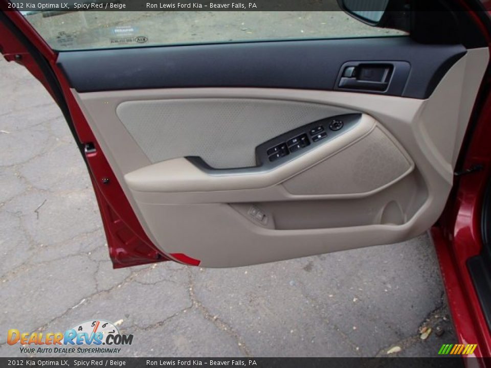 2012 Kia Optima LX Spicy Red / Beige Photo #12