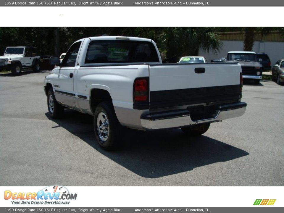 1999 Dodge Ram 1500 SLT Regular Cab Bright White / Agate Black Photo #6