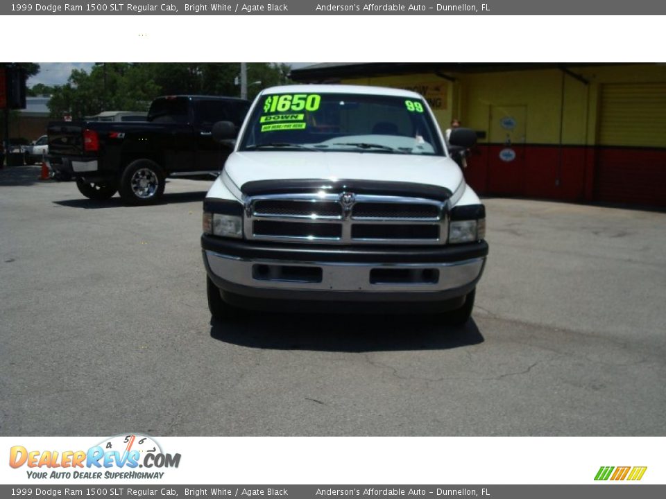 1999 Dodge Ram 1500 SLT Regular Cab Bright White / Agate Black Photo #8