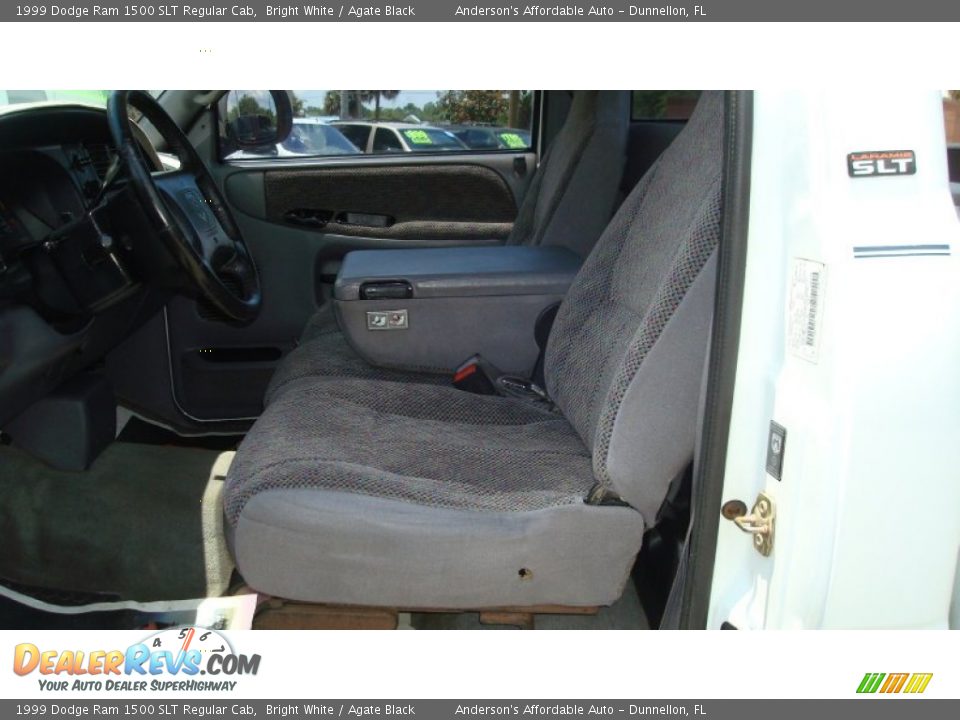 1999 Dodge Ram 1500 SLT Regular Cab Bright White / Agate Black Photo #10