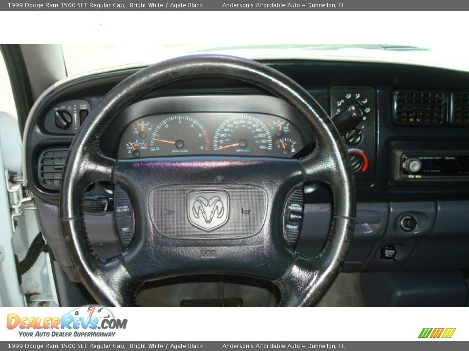 1999 Dodge Ram 1500 SLT Regular Cab Bright White / Agate Black Photo #11