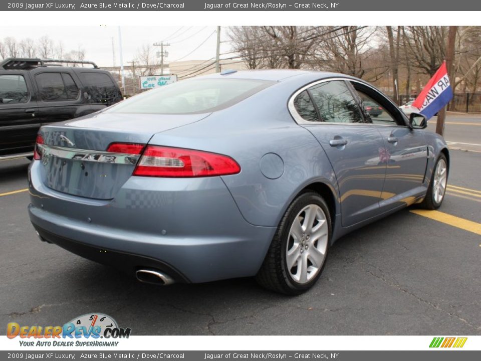 2009 Jaguar XF Luxury Azure Blue Metallic / Dove/Charcoal Photo #6