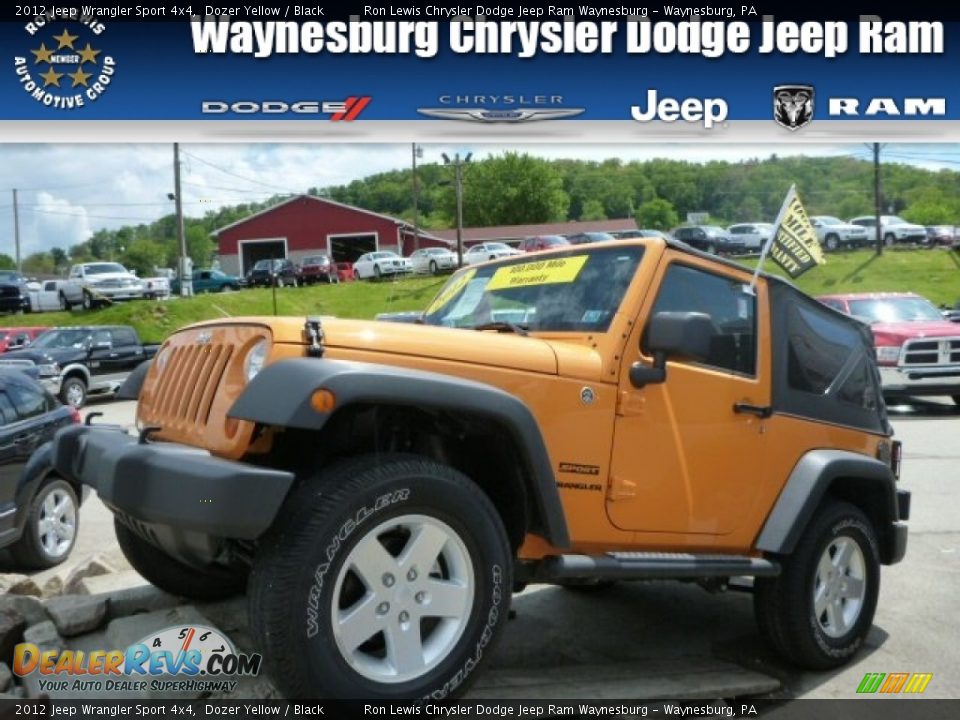 2012 Jeep Wrangler Sport 4x4 Dozer Yellow / Black Photo #1