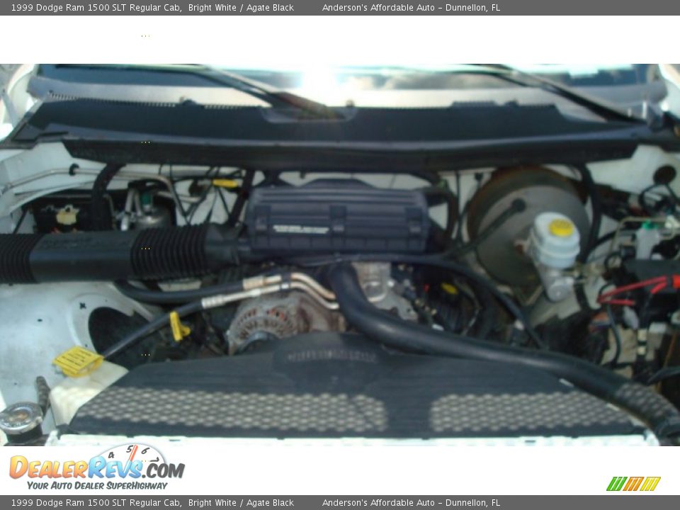 1999 Dodge Ram 1500 SLT Regular Cab Bright White / Agate Black Photo #14
