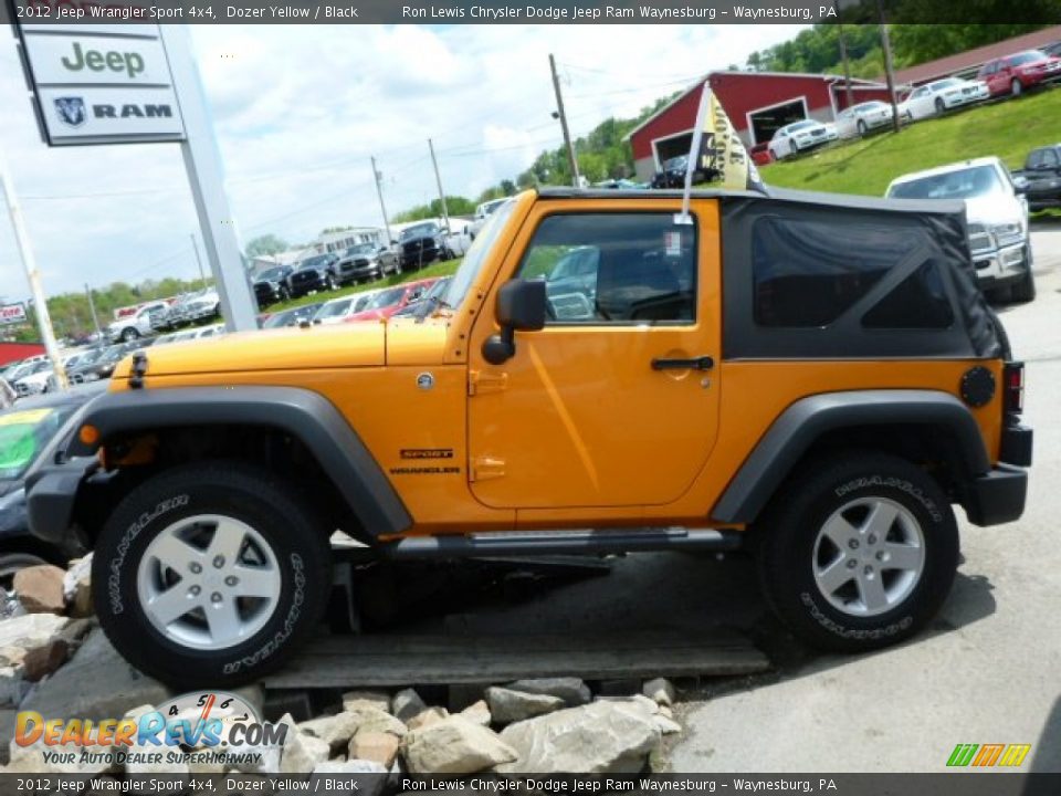 2012 Jeep Wrangler Sport 4x4 Dozer Yellow / Black Photo #2