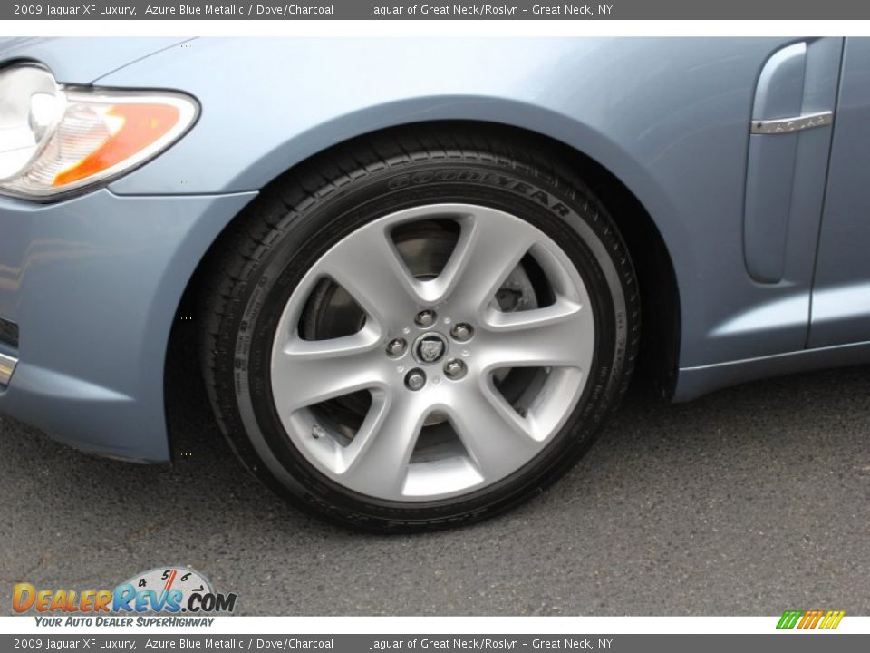 2009 Jaguar XF Luxury Azure Blue Metallic / Dove/Charcoal Photo #9