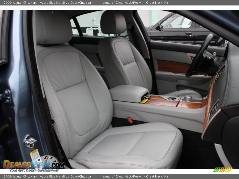2009 Jaguar XF Luxury Azure Blue Metallic / Dove/Charcoal Photo #11