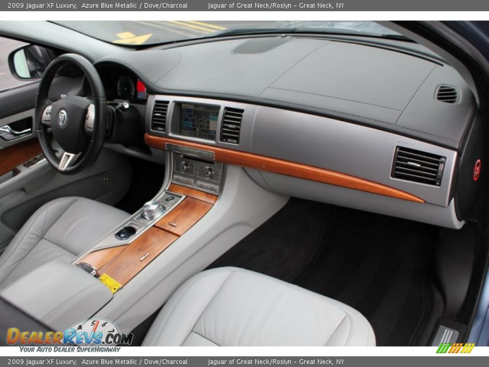 2009 Jaguar XF Luxury Azure Blue Metallic / Dove/Charcoal Photo #12