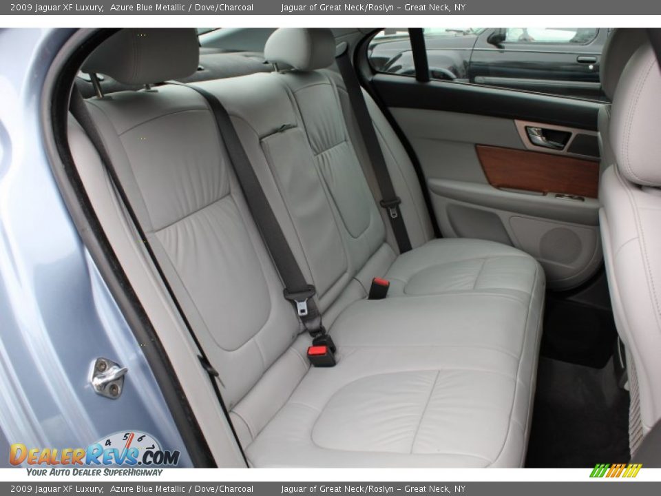 2009 Jaguar XF Luxury Azure Blue Metallic / Dove/Charcoal Photo #14