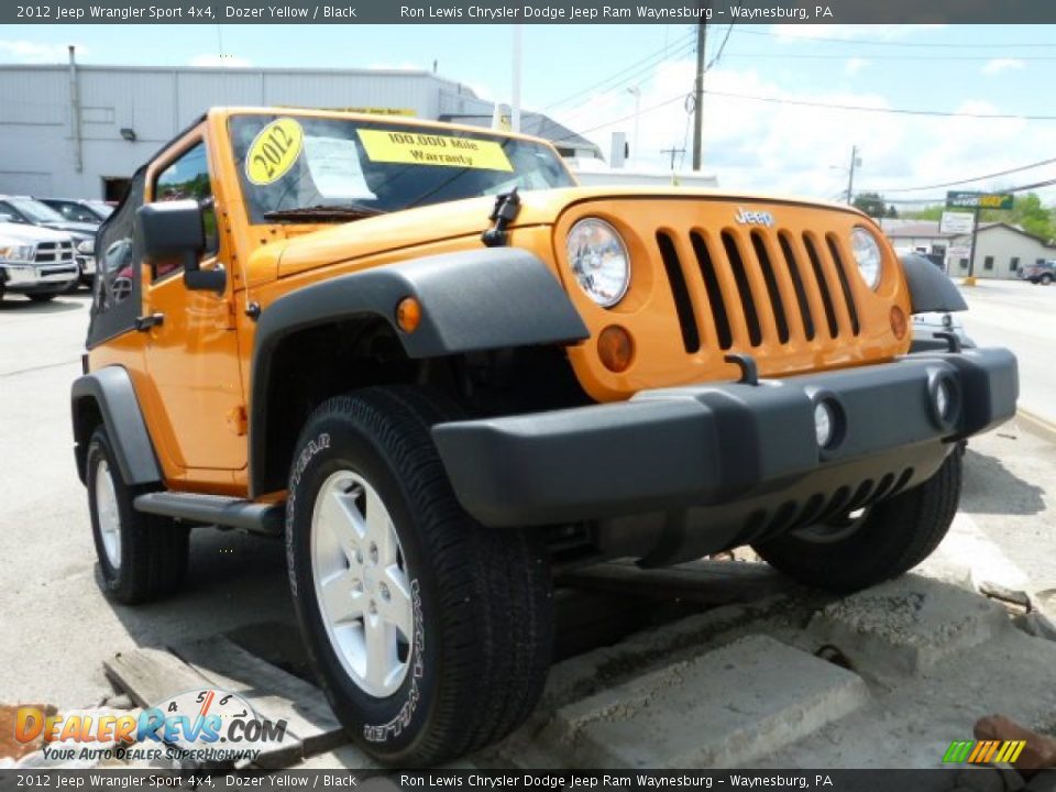 2012 Jeep Wrangler Sport 4x4 Dozer Yellow / Black Photo #9