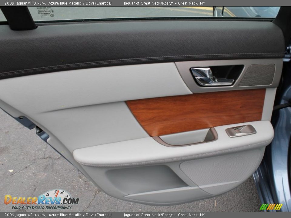 2009 Jaguar XF Luxury Azure Blue Metallic / Dove/Charcoal Photo #17