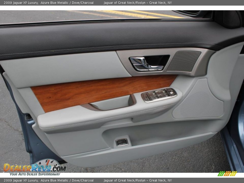 2009 Jaguar XF Luxury Azure Blue Metallic / Dove/Charcoal Photo #20