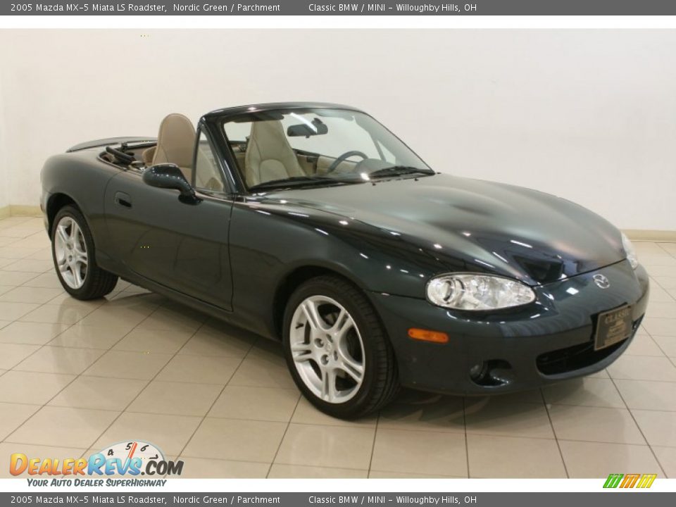 2005 Mazda MX-5 Miata LS Roadster Nordic Green / Parchment Photo #1