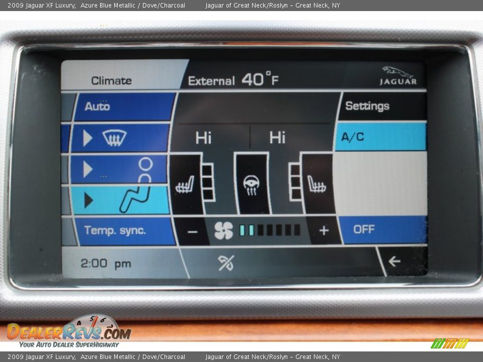 2009 Jaguar XF Luxury Azure Blue Metallic / Dove/Charcoal Photo #25