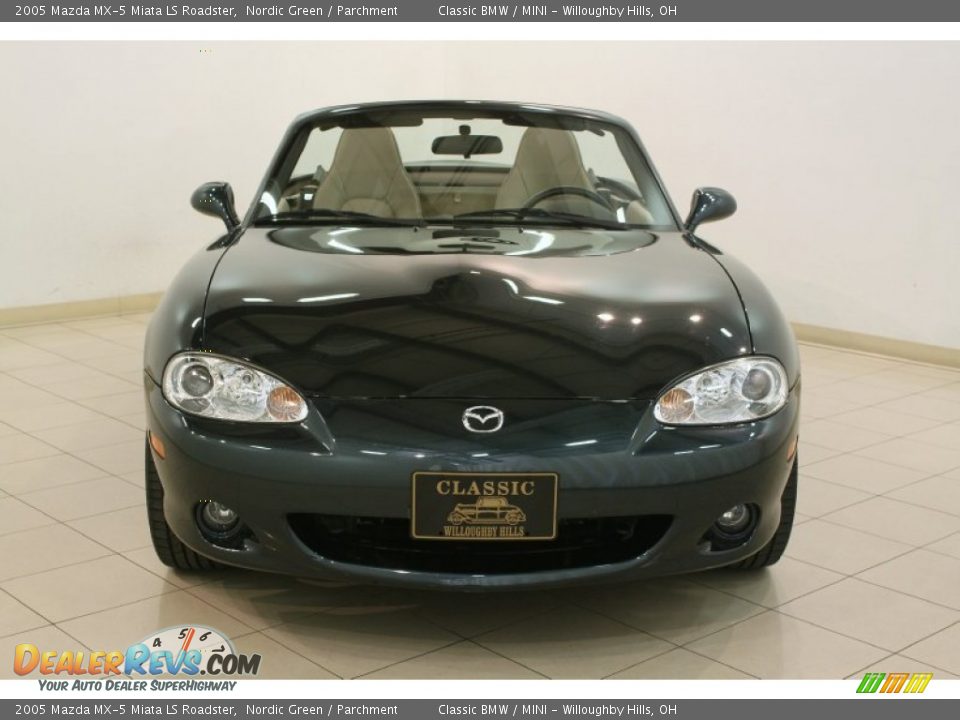 2005 Mazda MX-5 Miata LS Roadster Nordic Green / Parchment Photo #4