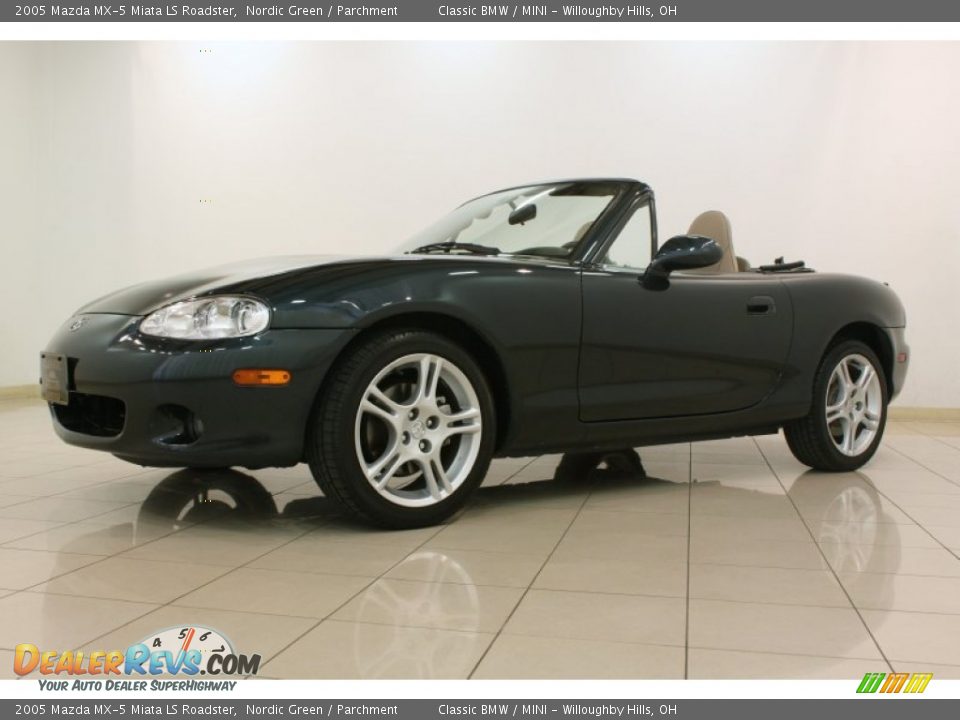 2005 Mazda MX-5 Miata LS Roadster Nordic Green / Parchment Photo #6