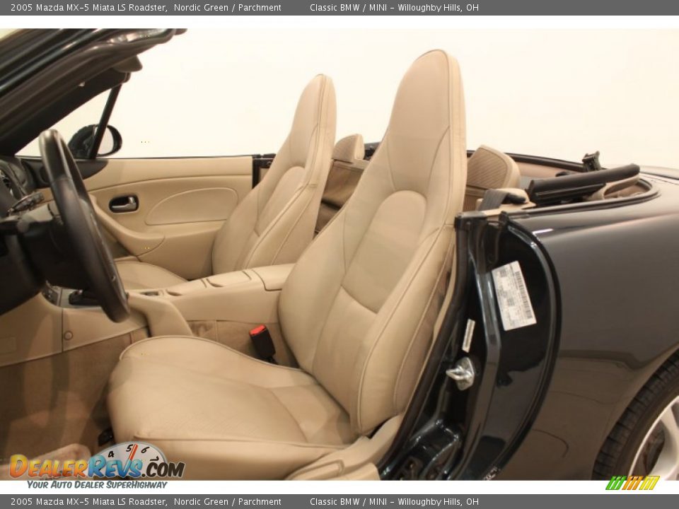Parchment Interior - 2005 Mazda MX-5 Miata LS Roadster Photo #10