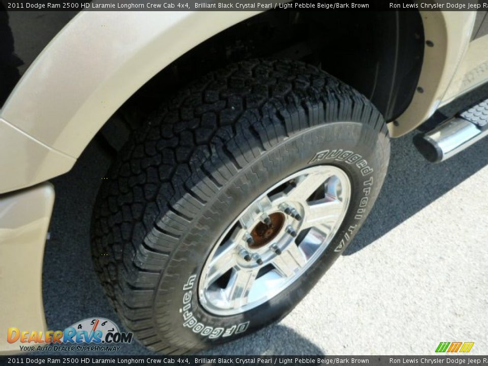 2011 Dodge Ram 2500 HD Laramie Longhorn Crew Cab 4x4 Brilliant Black Crystal Pearl / Light Pebble Beige/Bark Brown Photo #8