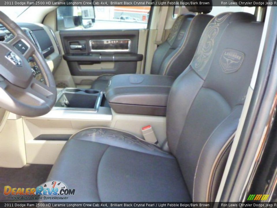 Light Pebble Beige/Bark Brown Interior - 2011 Dodge Ram 2500 HD Laramie Longhorn Crew Cab 4x4 Photo #9