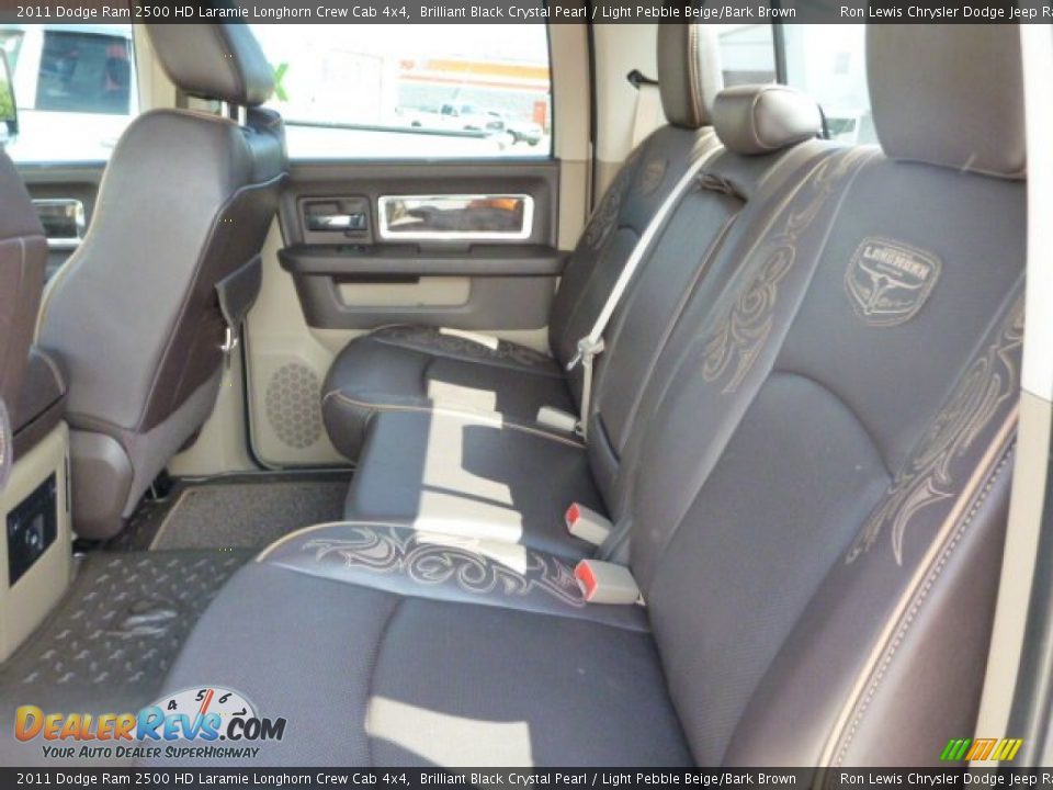 Rear Seat of 2011 Dodge Ram 2500 HD Laramie Longhorn Crew Cab 4x4 Photo #11