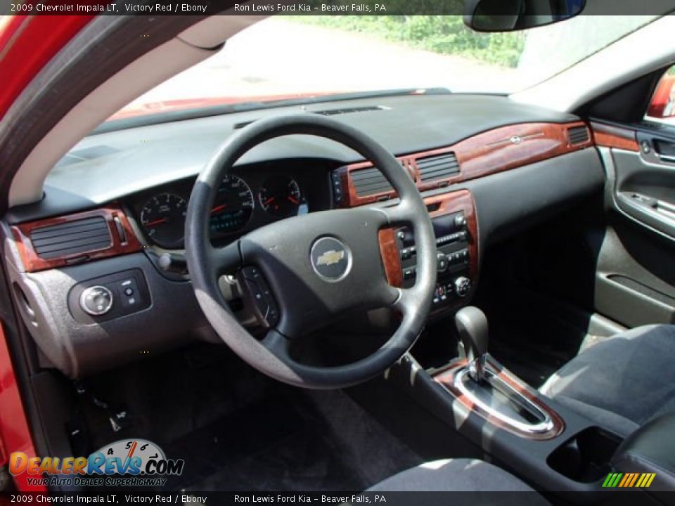 Ebony Interior - 2009 Chevrolet Impala LT Photo #10