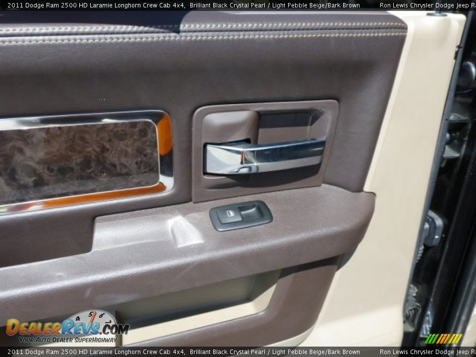 2011 Dodge Ram 2500 HD Laramie Longhorn Crew Cab 4x4 Brilliant Black Crystal Pearl / Light Pebble Beige/Bark Brown Photo #13