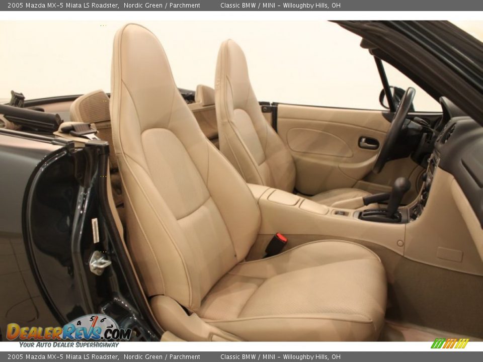 Parchment Interior - 2005 Mazda MX-5 Miata LS Roadster Photo #22