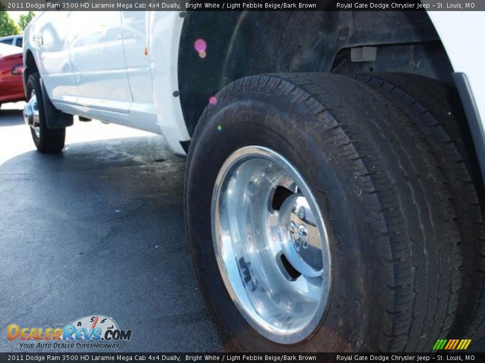 2011 Dodge Ram 3500 HD Laramie Mega Cab 4x4 Dually Bright White / Light Pebble Beige/Bark Brown Photo #4
