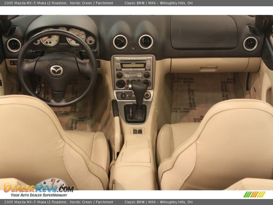 2005 Mazda MX-5 Miata LS Roadster Nordic Green / Parchment Photo #24