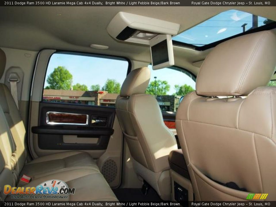 2011 Dodge Ram 3500 HD Laramie Mega Cab 4x4 Dually Bright White / Light Pebble Beige/Bark Brown Photo #8