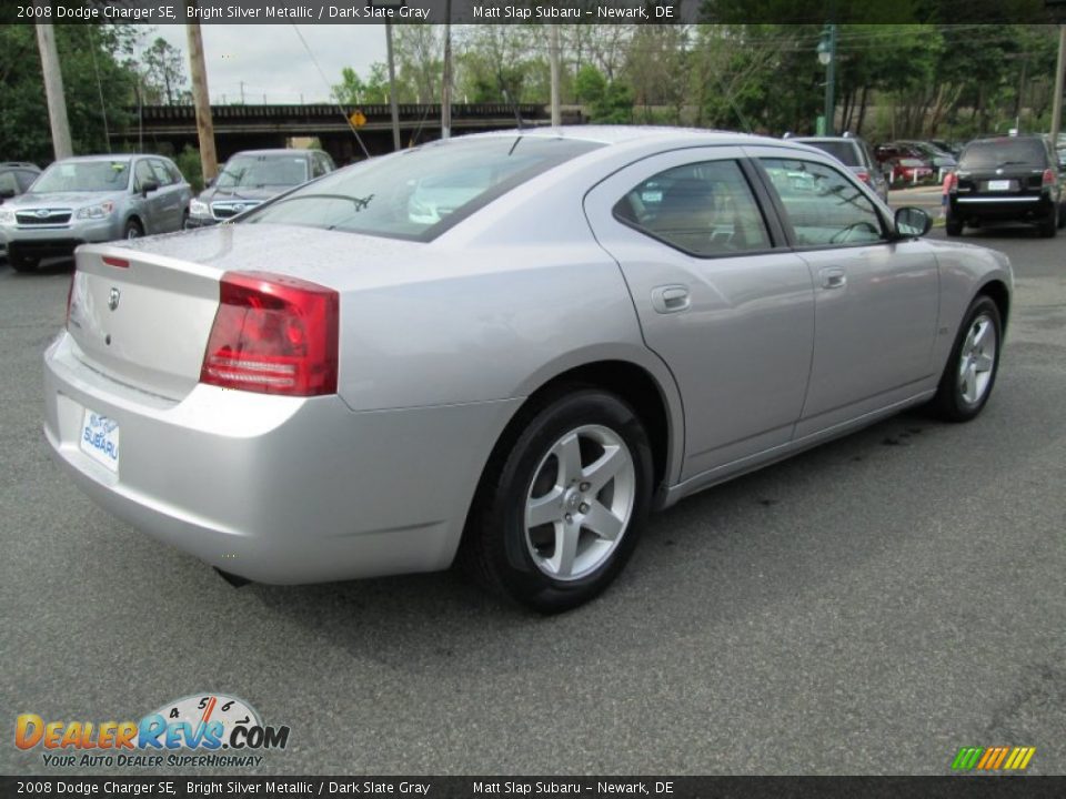 2008 Dodge Charger SE Bright Silver Metallic / Dark Slate Gray Photo #6