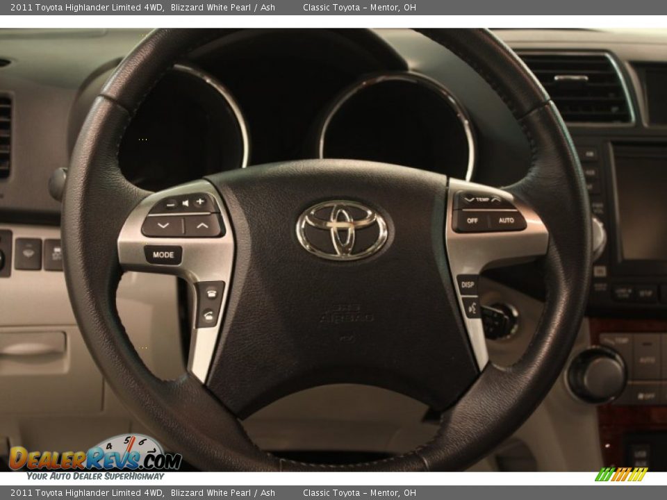 2011 Toyota Highlander Limited 4WD Blizzard White Pearl / Ash Photo #10