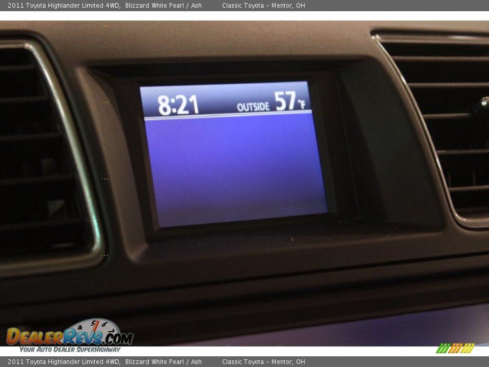 2011 Toyota Highlander Limited 4WD Blizzard White Pearl / Ash Photo #14