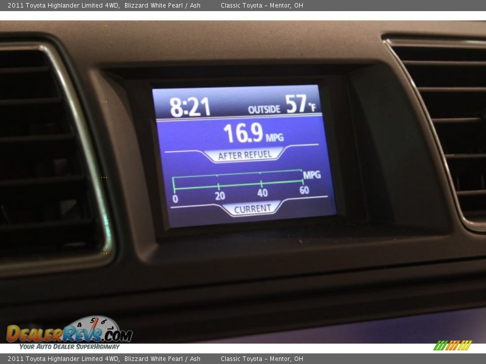2011 Toyota Highlander Limited 4WD Blizzard White Pearl / Ash Photo #18