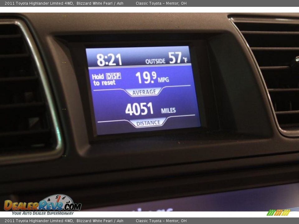2011 Toyota Highlander Limited 4WD Blizzard White Pearl / Ash Photo #20