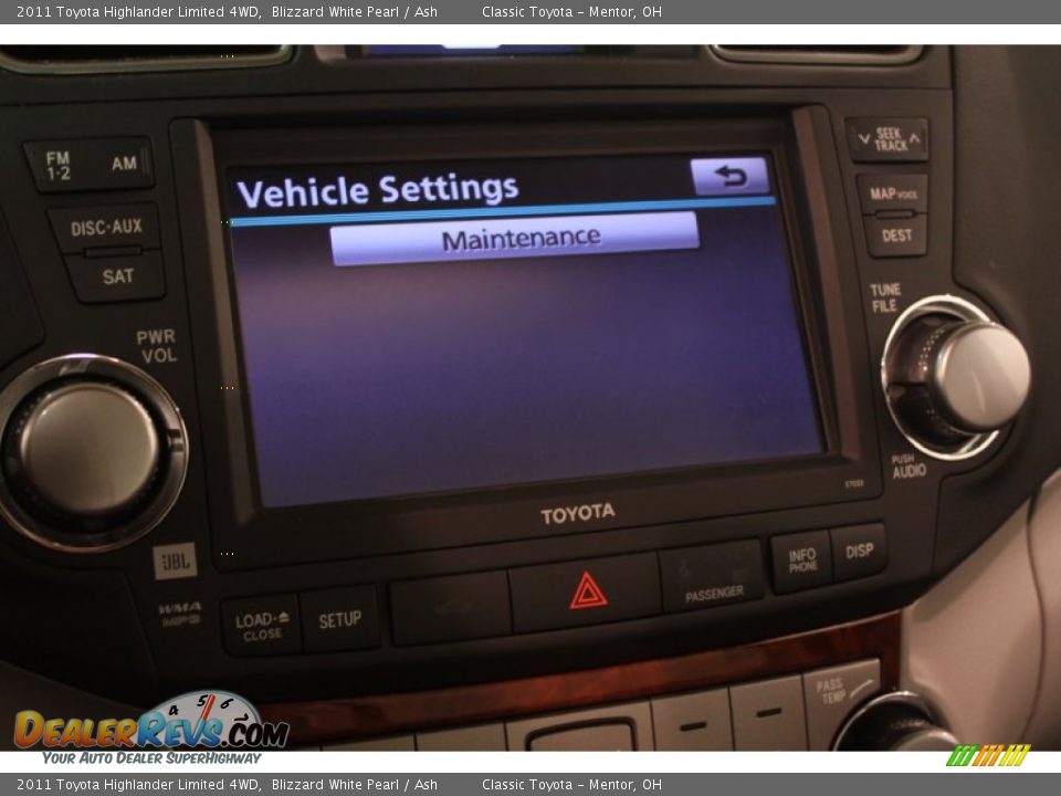 2011 Toyota Highlander Limited 4WD Blizzard White Pearl / Ash Photo #28