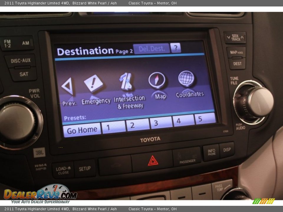 2011 Toyota Highlander Limited 4WD Blizzard White Pearl / Ash Photo #36