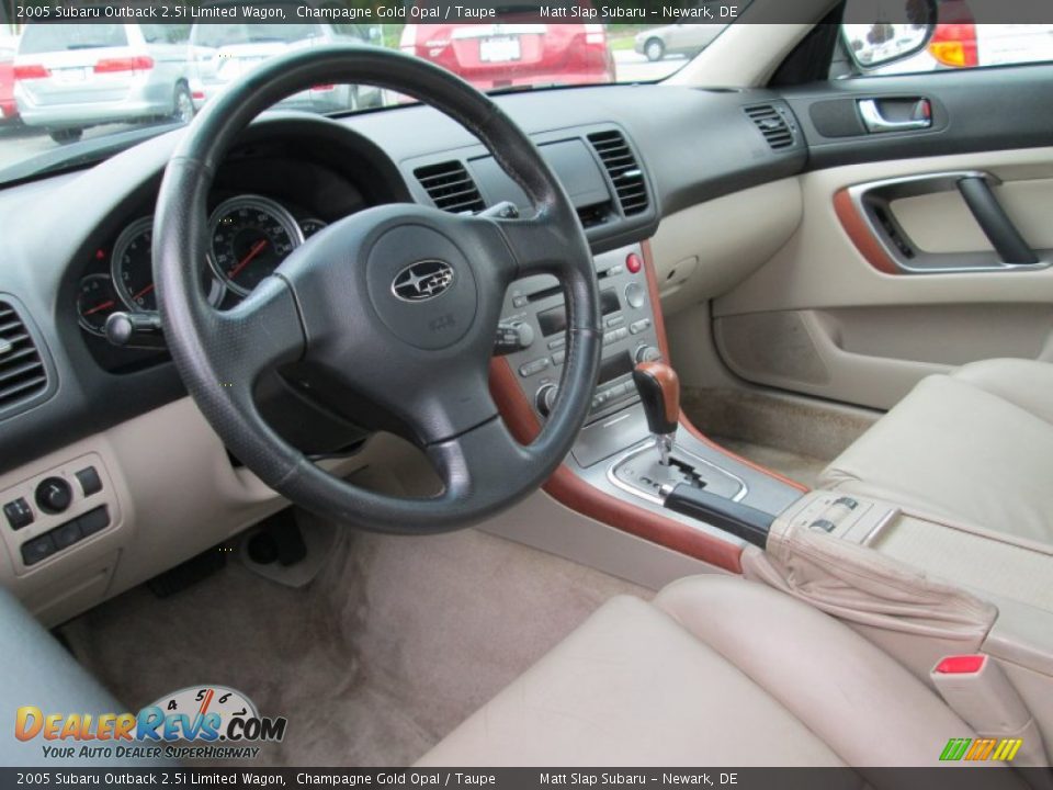 Taupe Interior - 2005 Subaru Outback 2.5i Limited Wagon Photo #10
