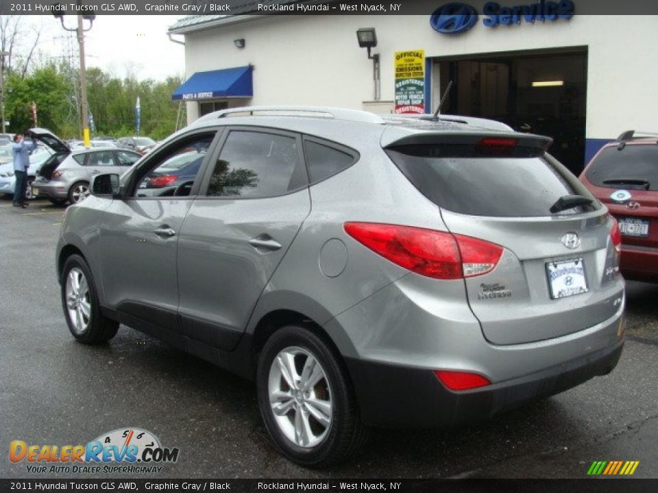 2011 Hyundai Tucson GLS AWD Graphite Gray / Black Photo #6
