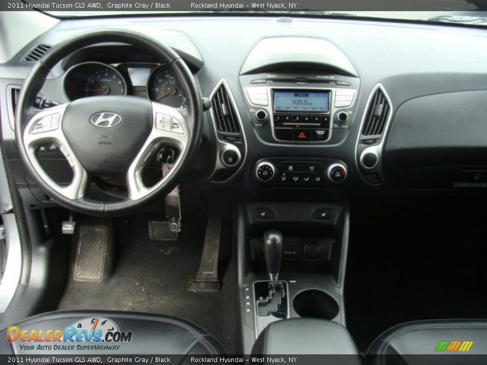 2011 Hyundai Tucson GLS AWD Graphite Gray / Black Photo #11