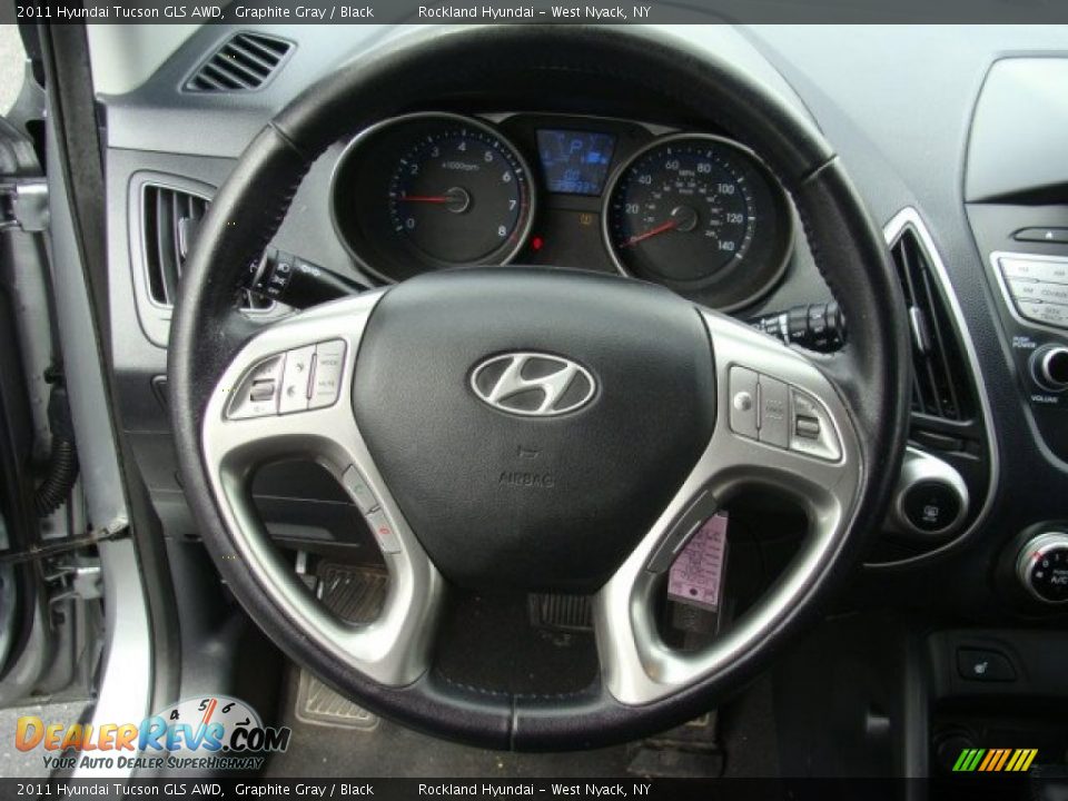 2011 Hyundai Tucson GLS AWD Graphite Gray / Black Photo #13
