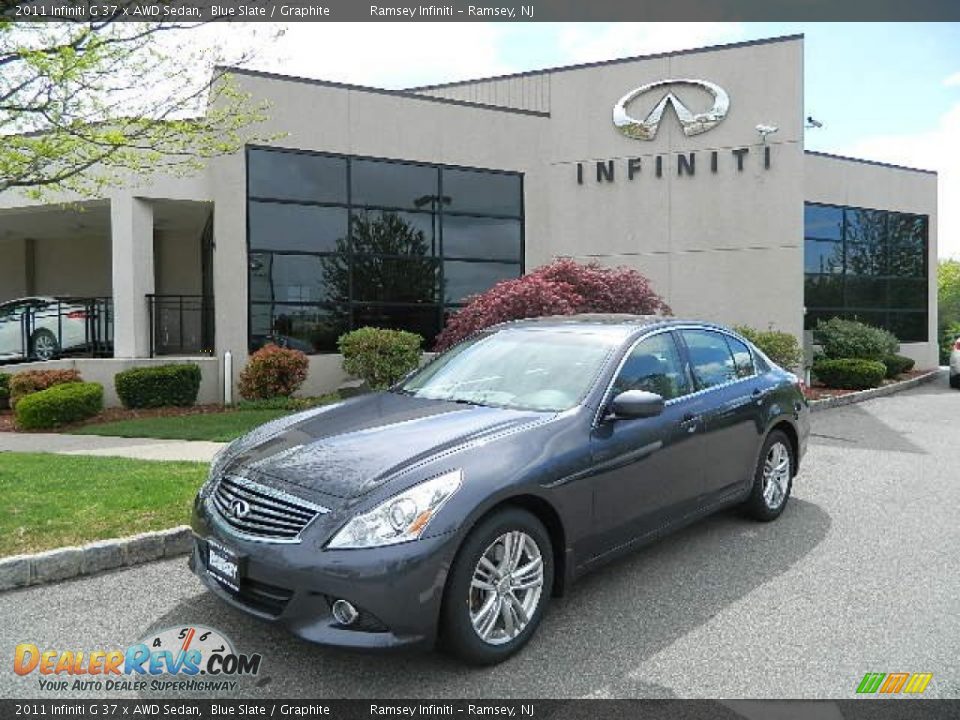 2011 Infiniti G 37 x AWD Sedan Blue Slate / Graphite Photo #2