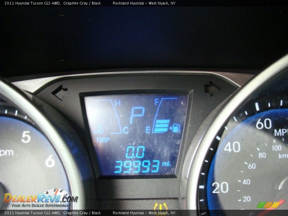 2011 Hyundai Tucson GLS AWD Graphite Gray / Black Photo #16