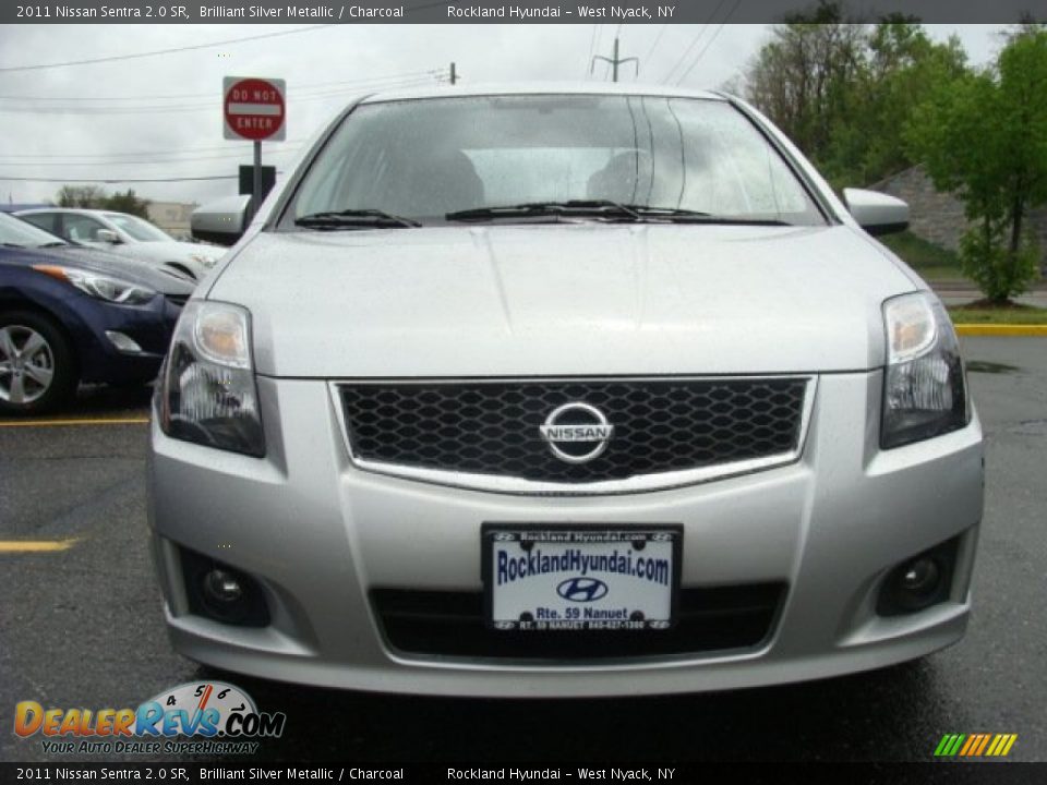2011 Nissan Sentra 2.0 SR Brilliant Silver Metallic / Charcoal Photo #2