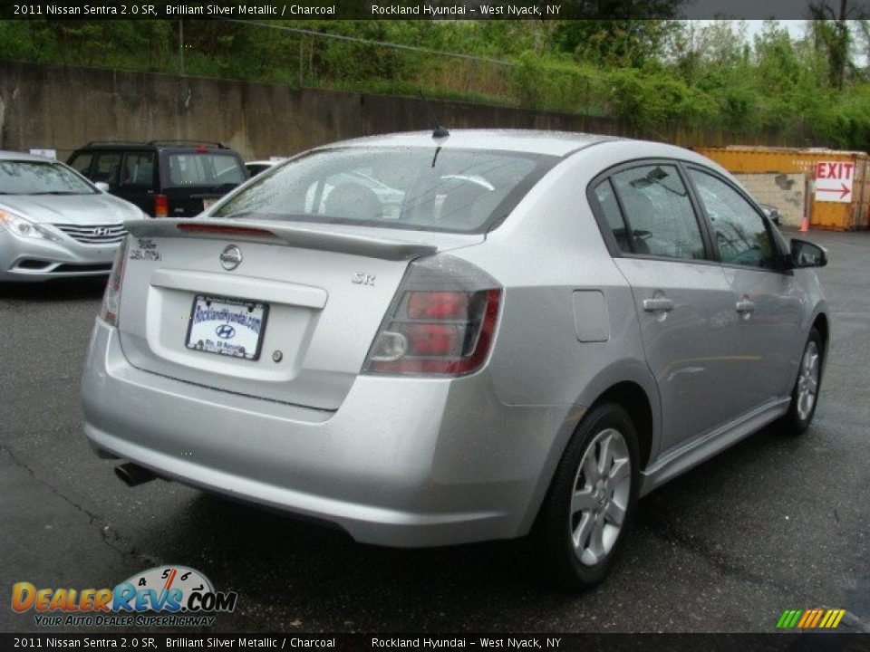 2011 Nissan Sentra 2.0 SR Brilliant Silver Metallic / Charcoal Photo #4