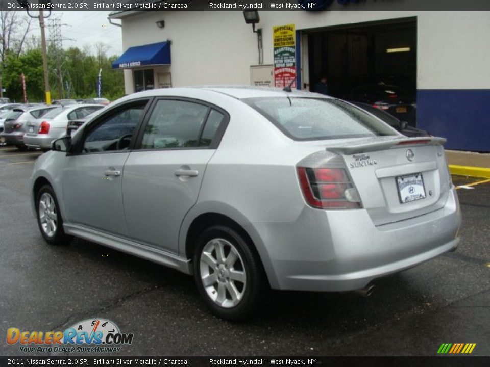 2011 Nissan Sentra 2.0 SR Brilliant Silver Metallic / Charcoal Photo #6