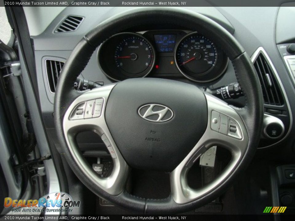 2010 Hyundai Tucson Limited AWD Graphite Gray / Black Photo #14